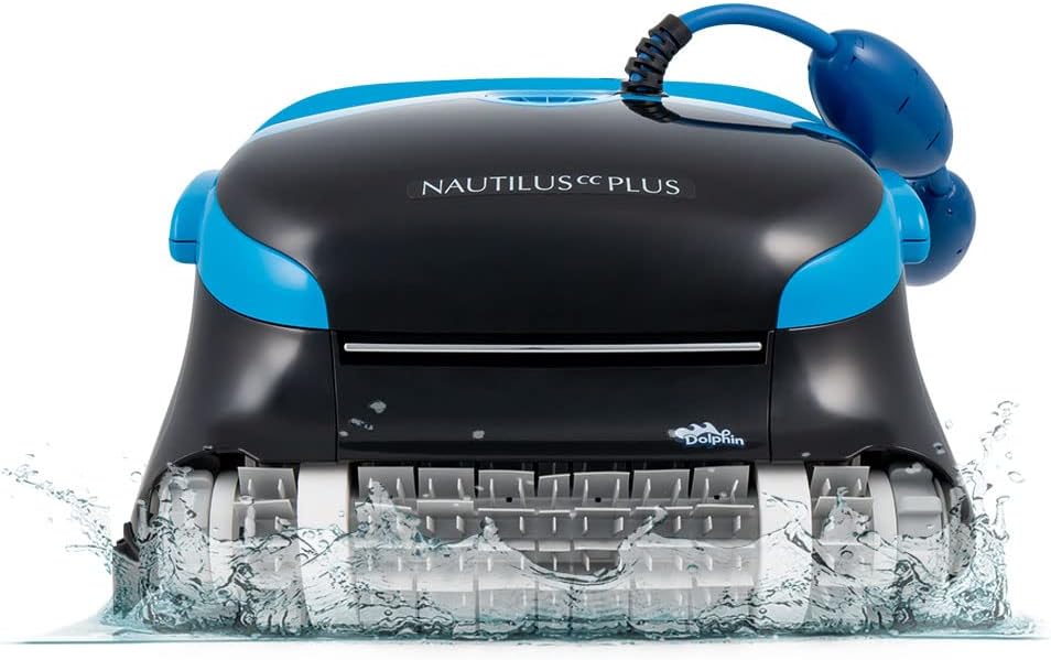 Dolphin Nautilus CC Plus Robotic Pool Vacuum Cleaner—Wall Climbing Capability—Top Load Filters for Easy Maintenance—Ideal for Above/In-Ground Pools Upto 50 FT in Length